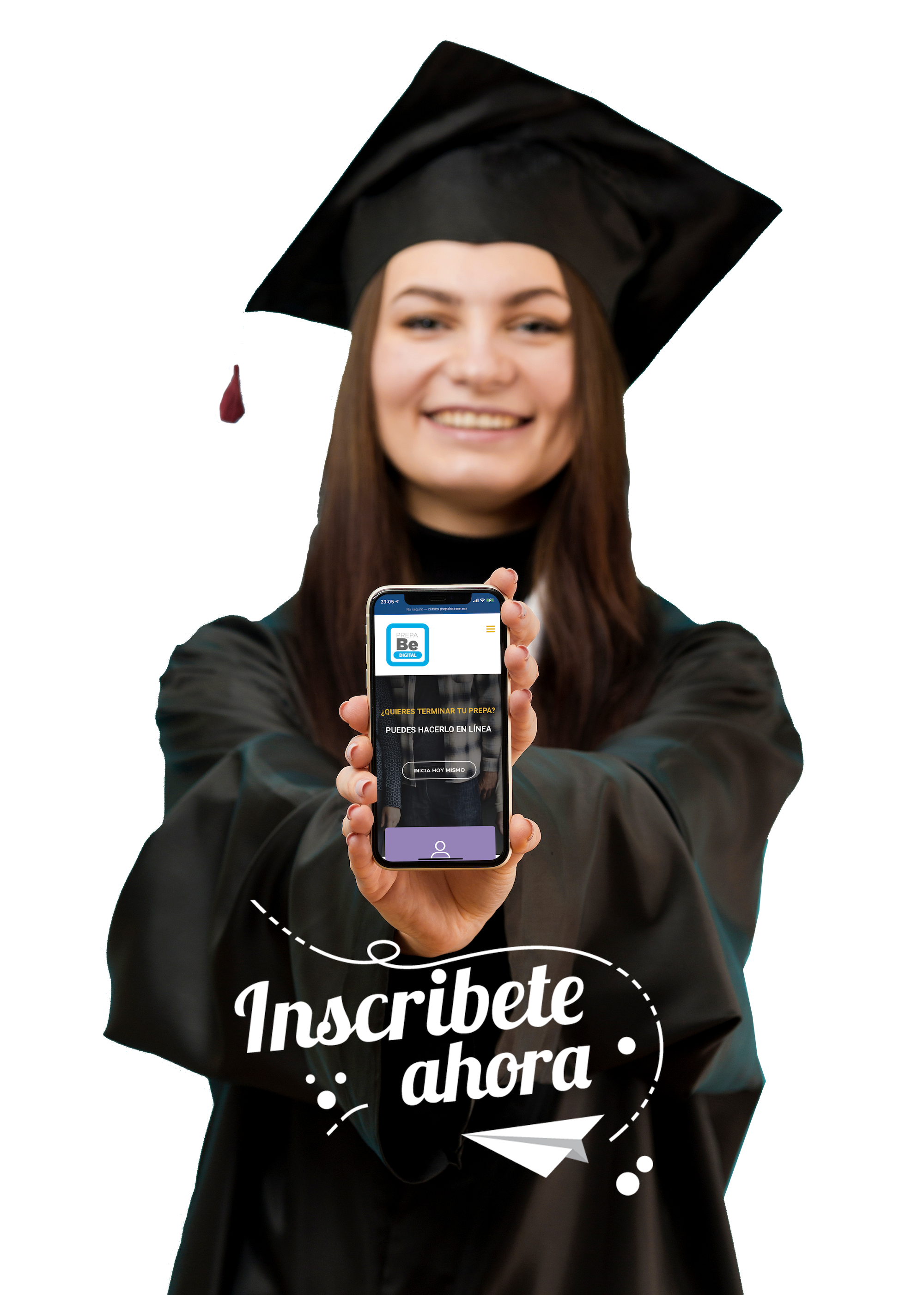 Graduada PrepaBe con la app